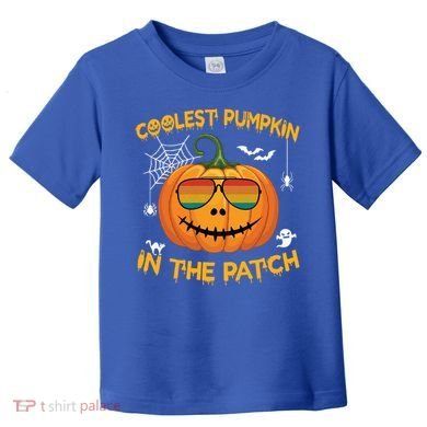 Coolest Pumpkin In The Patch Funny Pumpkin Sunglasses Gift Toddler T-Shirt