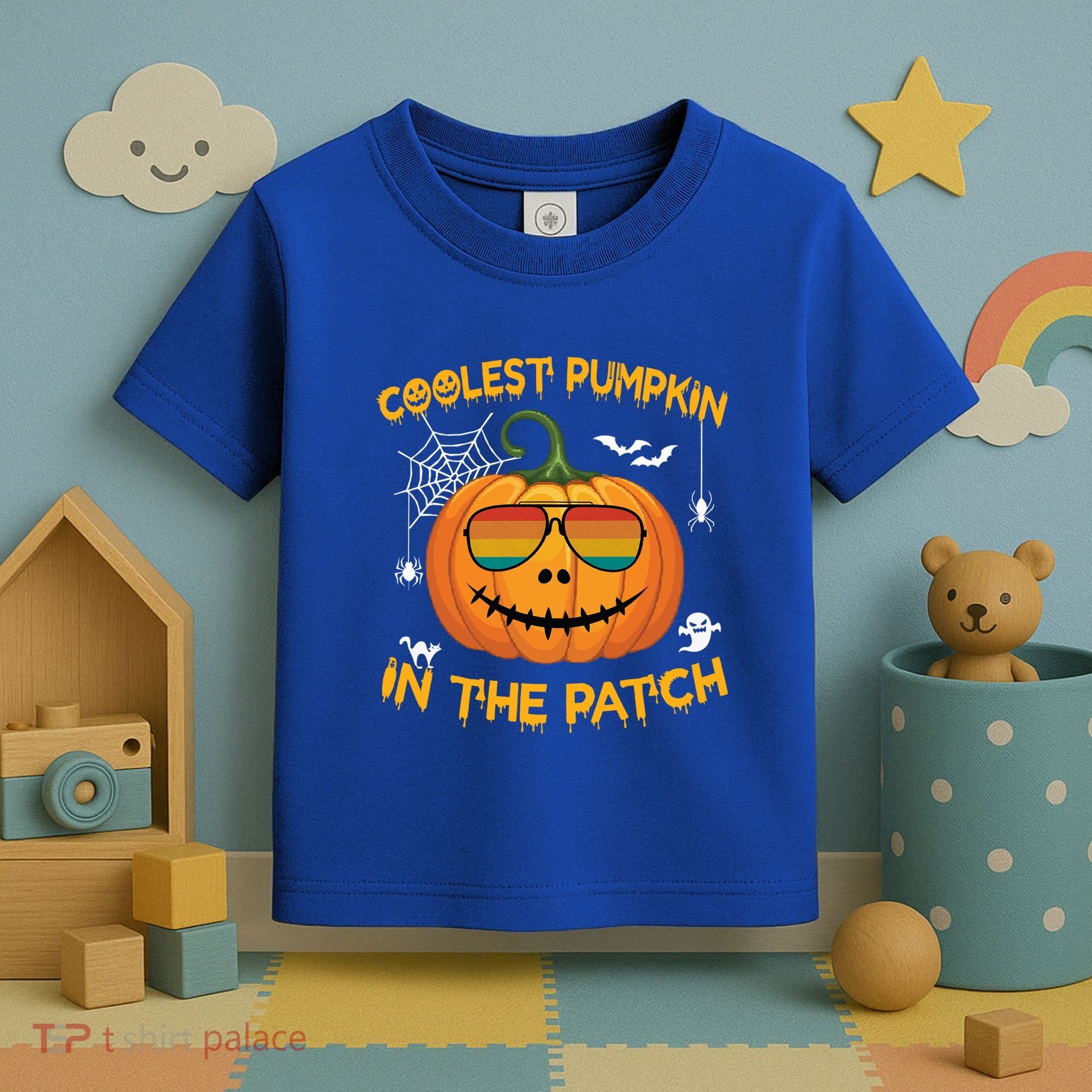 Coolest Pumpkin In The Patch Funny Pumpkin Sunglasses Gift Toddler T-Shirt