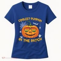 Coolest Pumpkin In The Patch Funny Pumpkin Sunglasses Gift Women's T-Shirt thumb 0