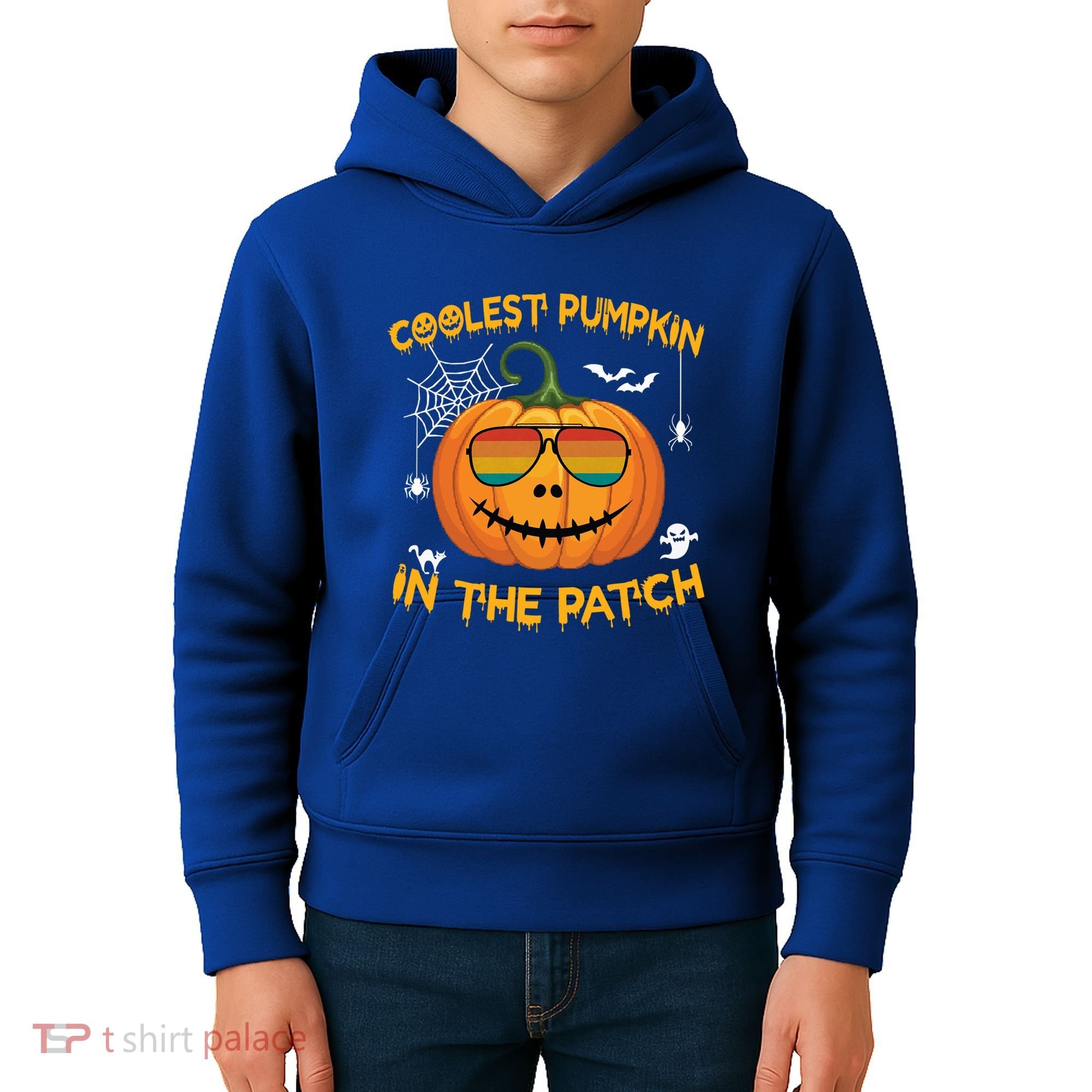 Coolest Pumpkin In The Patch Funny Pumpkin Sunglasses Gift Kids Hoodie
