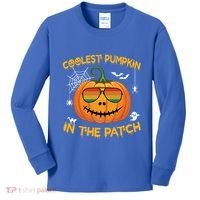 Coolest Pumpkin In The Patch Funny Pumpkin Sunglasses Gift Kids Long Sleeve Shirt thumb 0