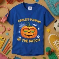 Coolest Pumpkin In The Patch Funny Pumpkin Sunglasses Gift Kids T-Shirt thumb 3