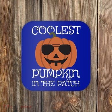 Coolest Pumpkin In The Patch Halloween Cute Gift Coaster