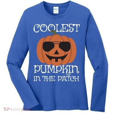 Coolest Pumpkin In The Patch Halloween Cute Gift Women's Long Sleeve Shirt