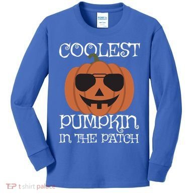 Coolest Pumpkin In The Patch Halloween Cute Gift Kids Long Sleeve Shirt