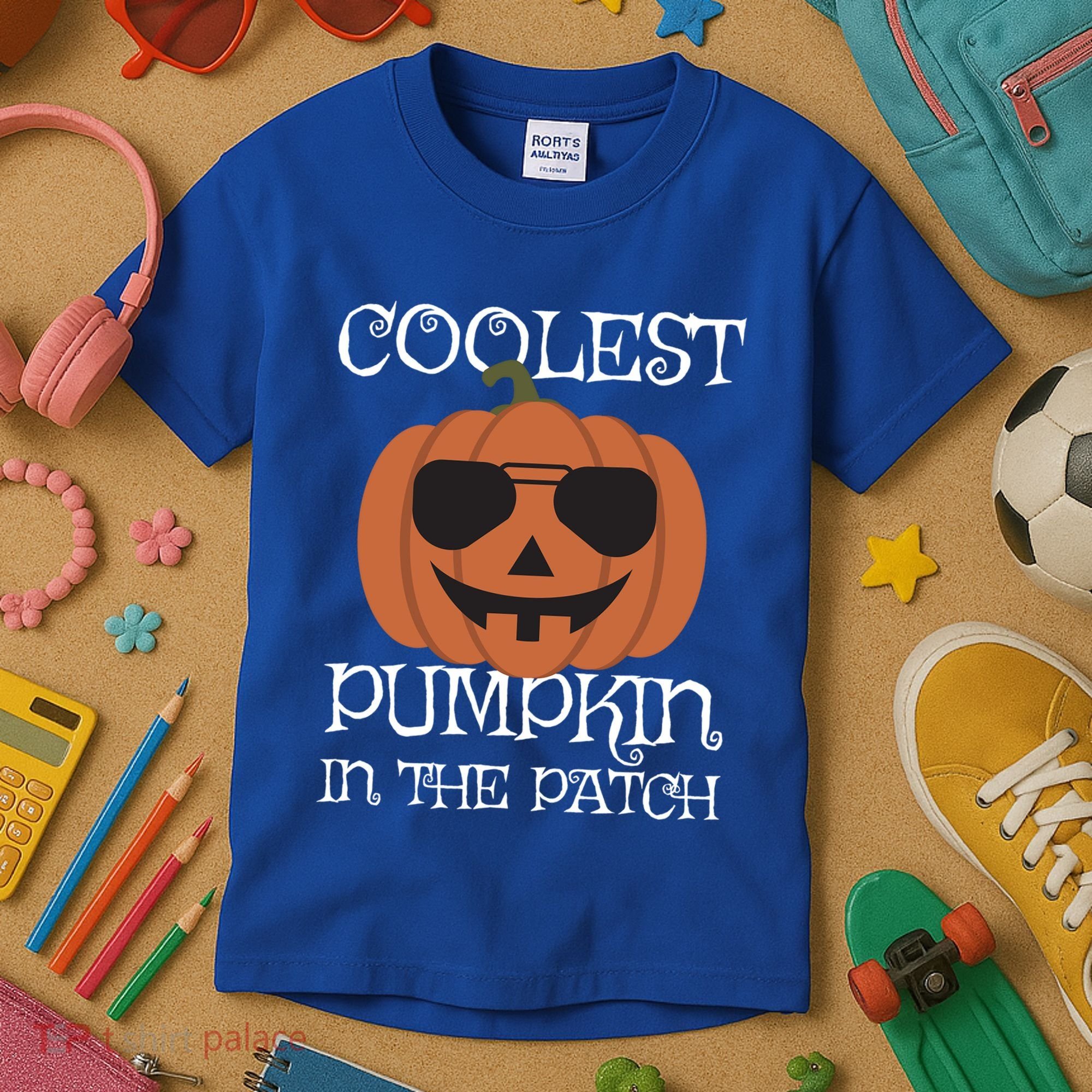 Coolest Pumpkin In The Patch Halloween Cute Gift Kids T-Shirt