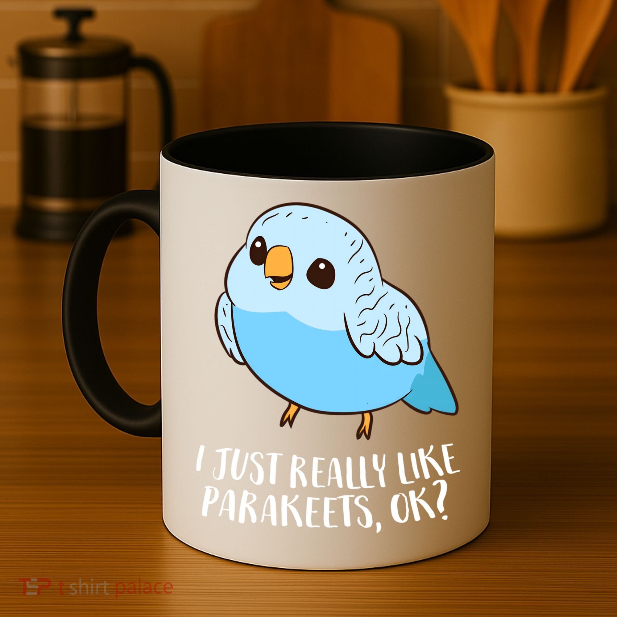 Cute Parakeet I Just Really Like Parakeets Ok Parakeet Bird Gift Coffee Mug