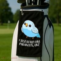 Cute Parakeet I Just Really Like Parakeets Ok Parakeet Bird Gift Golf Towel thumb 2