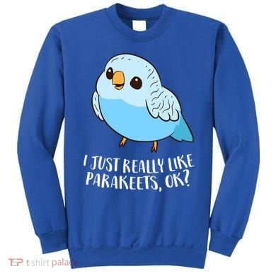 Cute Parakeet I Just Really Like Parakeets Ok Parakeet Bird Gift Sweatshirt