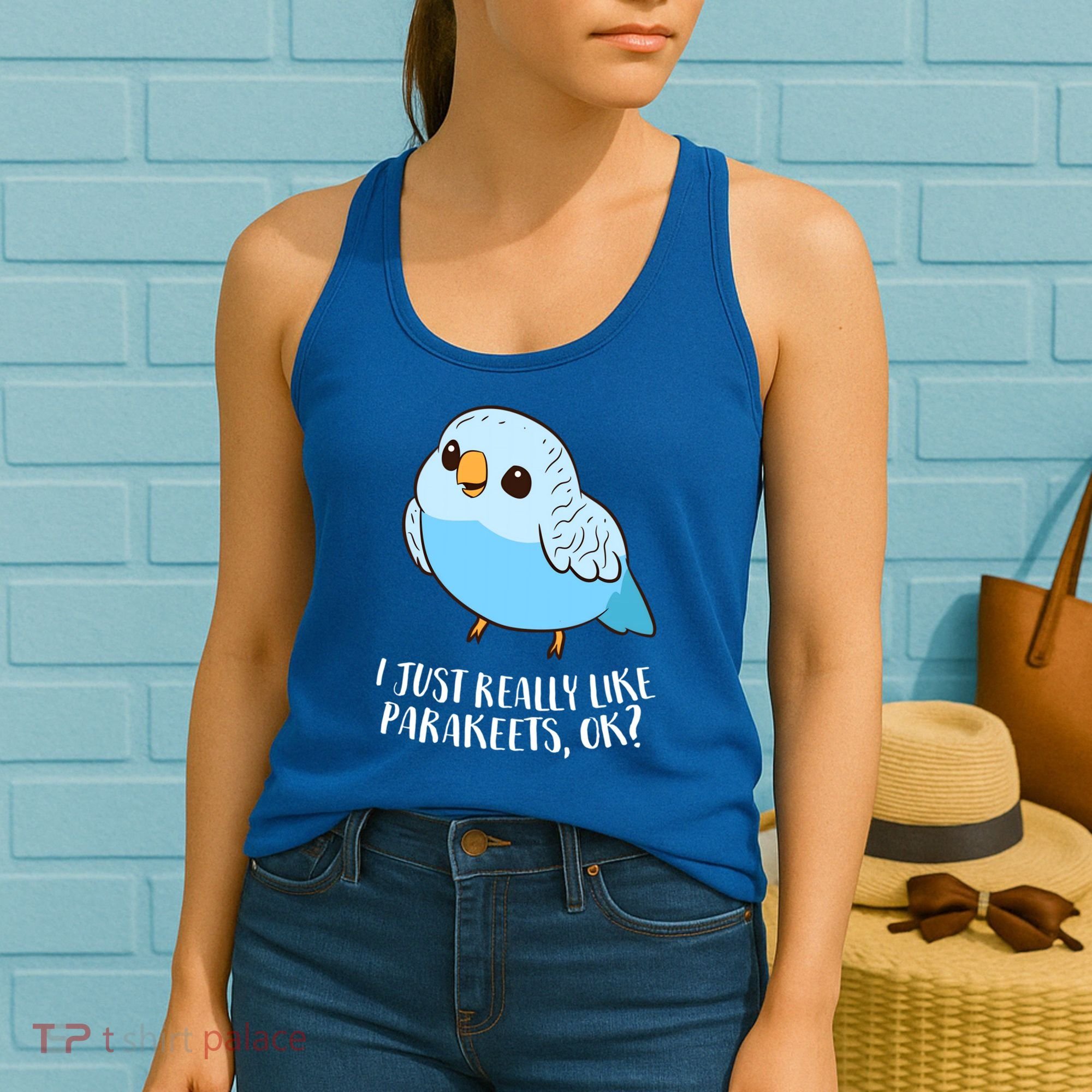 Cute Parakeet I Just Really Like Parakeets Ok Parakeet Bird Gift Women's Tank Top