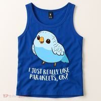 Cute Parakeet I Just Really Like Parakeets Ok Parakeet Bird Gift Tank Top thumb 2