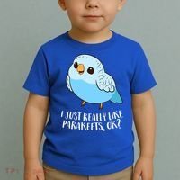 Cute Parakeet I Just Really Like Parakeets Ok Parakeet Bird Gift Toddler T-Shirt thumb 2