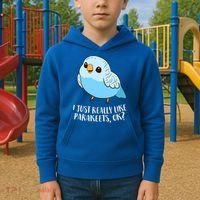 Cute Parakeet I Just Really Like Parakeets Ok Parakeet Bird Gift Kids Hoodie thumb 2
