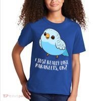Cute Parakeet I Just Really Like Parakeets Ok Parakeet Bird Gift Kids T-Shirt thumb 2