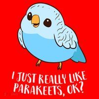 Cute Parakeet I Just Really Like Parakeets Ok Parakeet Bird Gift Santa Hat thumb 1