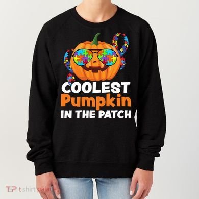 Coolest Pumpkin In The Patch Autism Halloween Gift Women's Sweatshirt