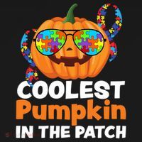 Coolest Pumpkin In The Patch Autism Halloween Gift Bucket Hat thumb 4