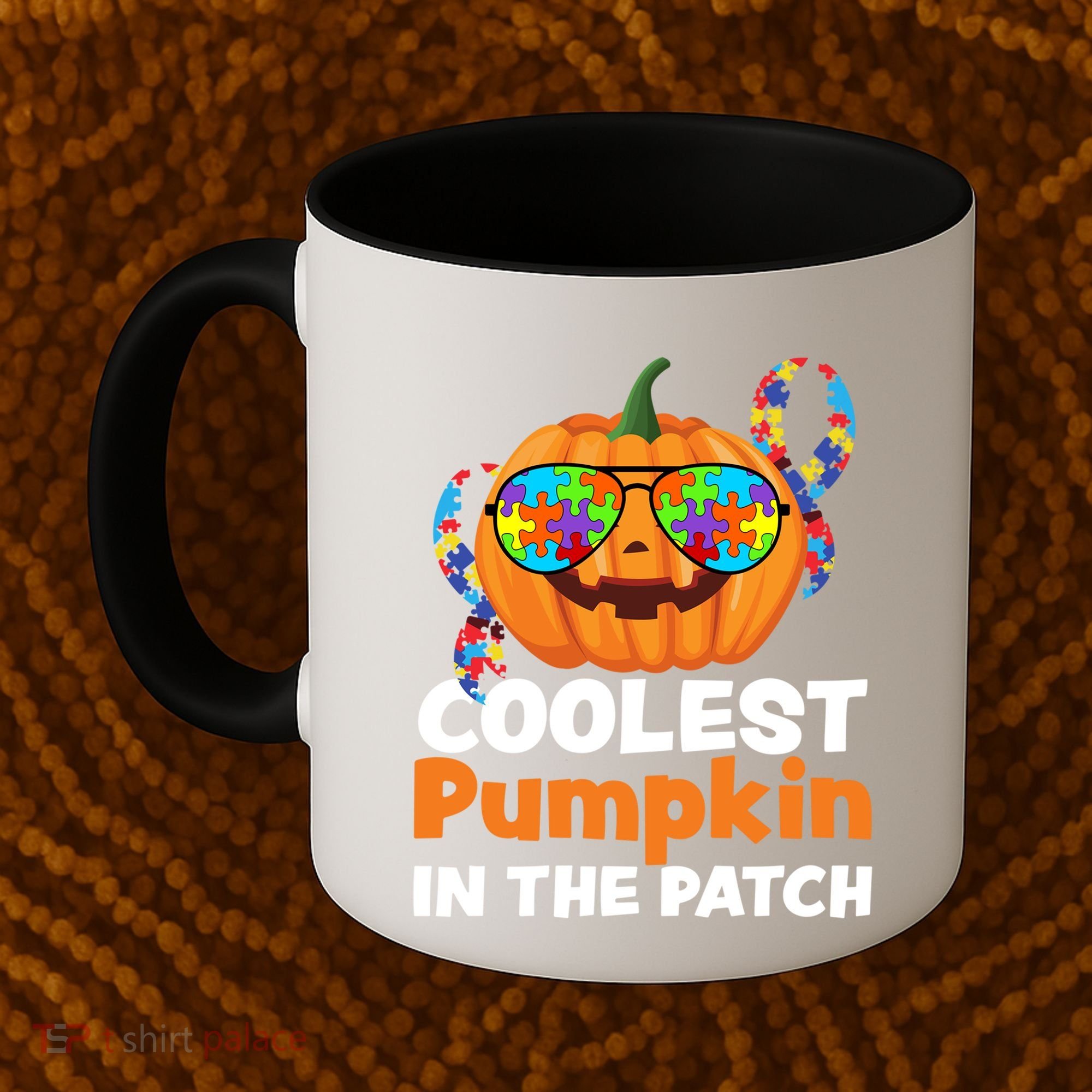 Coolest Pumpkin In The Patch Autism Halloween Gift Coffee Mug
