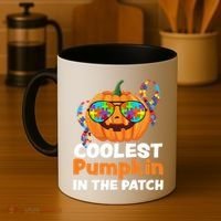 Coolest Pumpkin In The Patch Autism Halloween Gift Coffee Mug thumb 4