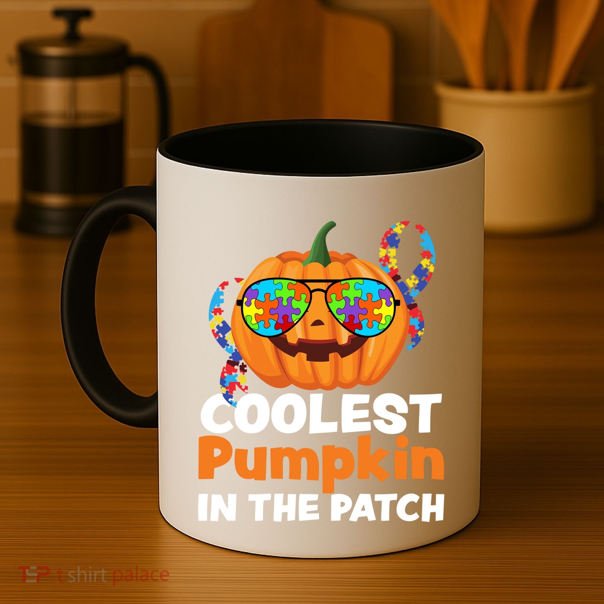 Coolest Pumpkin In The Patch Autism Halloween Gift Coffee Mug