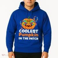 Coolest Pumpkin In The Patch Autism Halloween Gift Hoodie thumb 2