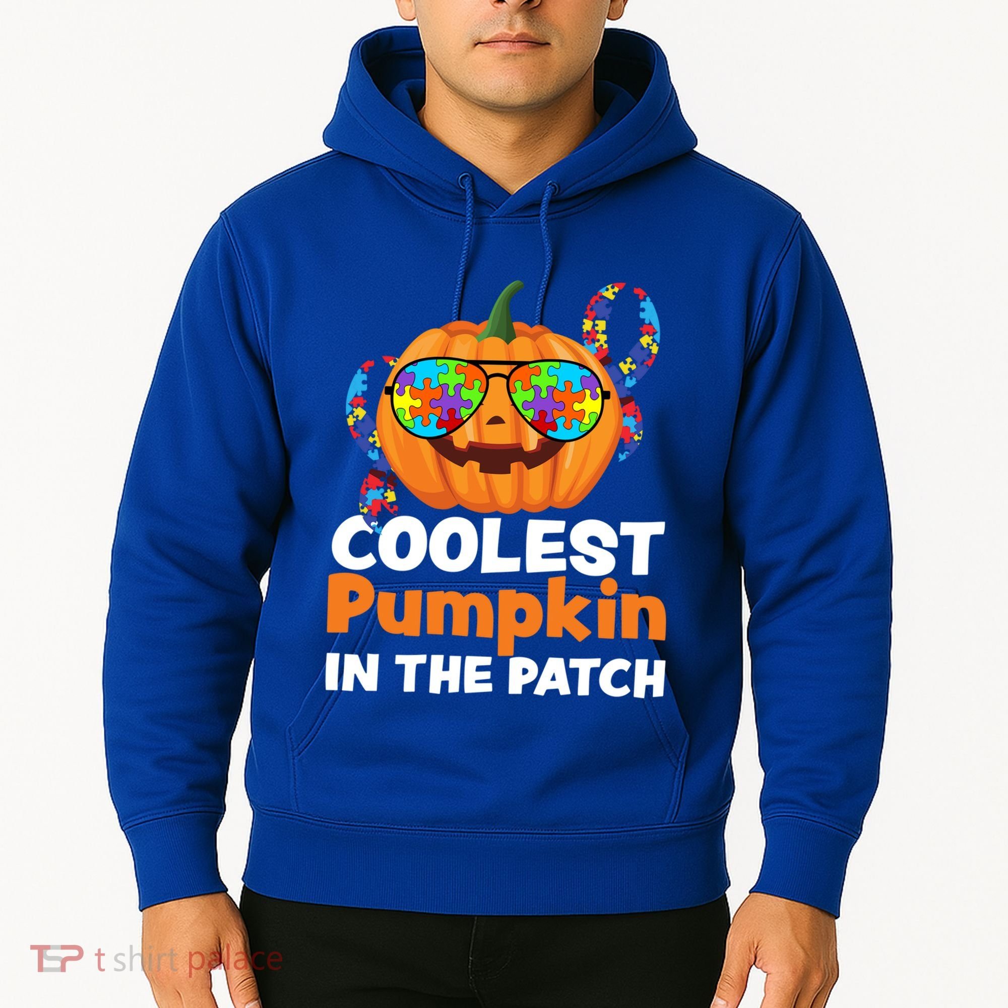 Coolest Pumpkin In The Patch Autism Halloween Gift Hoodie