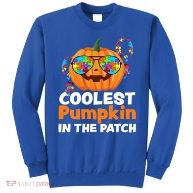 Coolest Pumpkin In The Patch Autism Halloween Gift Sweatshirt