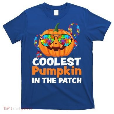 Coolest Pumpkin In The Patch Autism Halloween Gift T-Shirt
