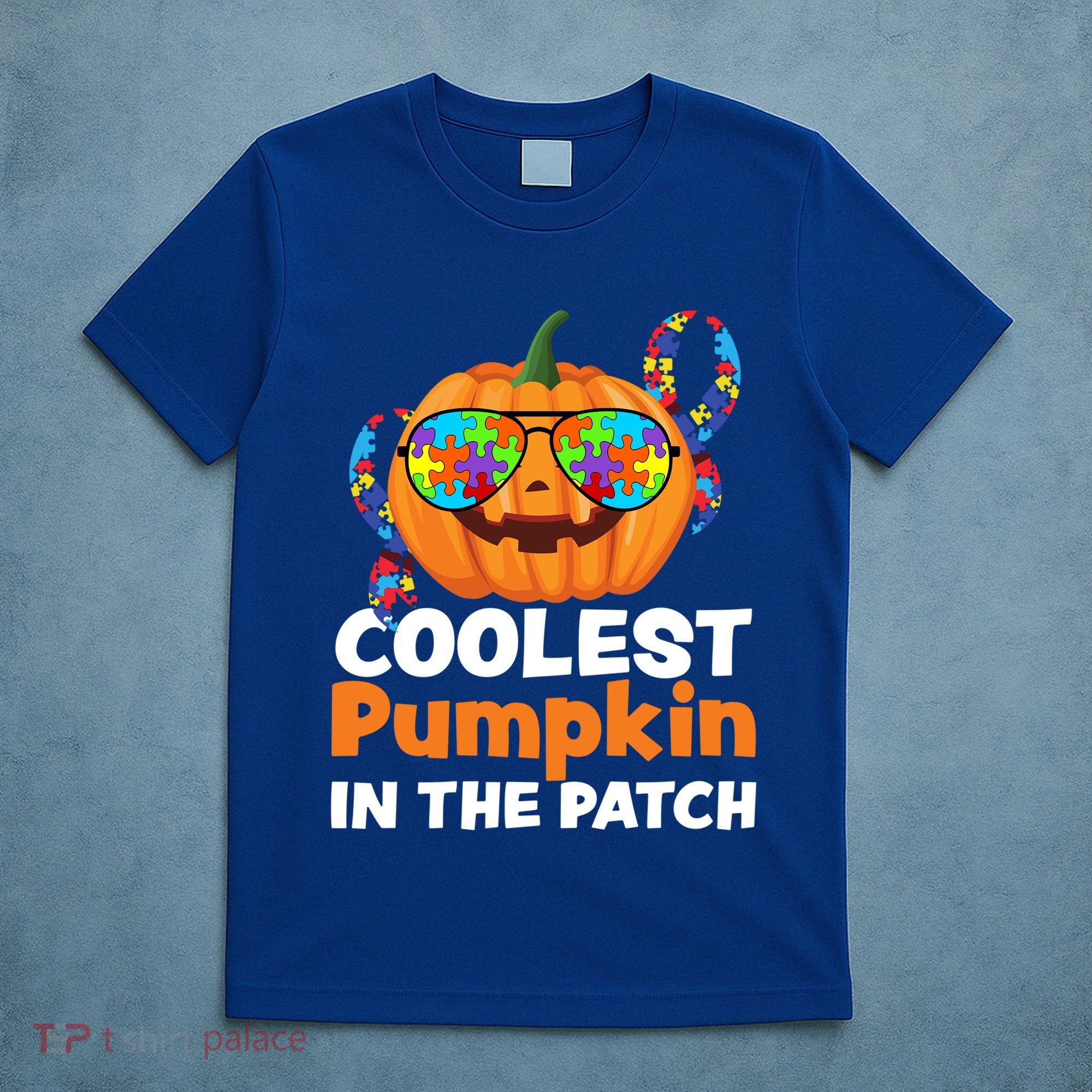 Coolest Pumpkin In The Patch Autism Halloween Gift T-Shirt