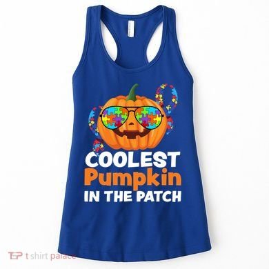 Coolest Pumpkin In The Patch Autism Halloween Gift Women's Tank Top