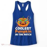 Coolest Pumpkin In The Patch Autism Halloween Gift Women's Tank Top thumb 0