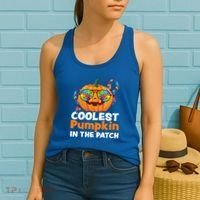 Coolest Pumpkin In The Patch Autism Halloween Gift Women's Tank Top thumb 2