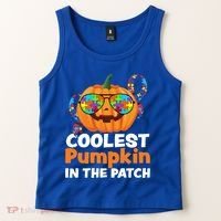 Coolest Pumpkin In The Patch Autism Halloween Gift Tank Top thumb 2