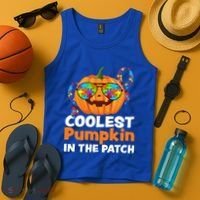 Coolest Pumpkin In The Patch Autism Halloween Gift Tank Top thumb 4