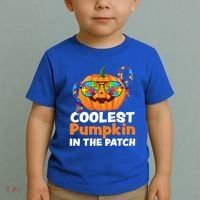 Coolest Pumpkin In The Patch Autism Halloween Gift Toddler T-Shirt thumb 2