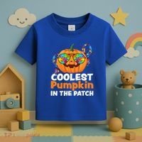 Coolest Pumpkin In The Patch Autism Halloween Gift Toddler T-Shirt thumb 3