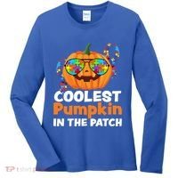 Coolest Pumpkin In The Patch Autism Halloween Gift Women's Long Sleeve Shirt thumb 0