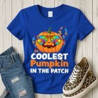 Coolest Pumpkin In The Patch Autism Halloween Gift Women's T-Shirt thumb 3