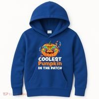 Coolest Pumpkin In The Patch Autism Halloween Gift Kids Hoodie thumb 0