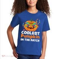 Coolest Pumpkin In The Patch Autism Halloween Gift Kids T-Shirt thumb 2