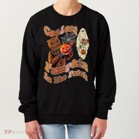 Coolest Pumpkin In The Patch Floral Ghost Funny Gift Women's Sweatshirt thumb 0