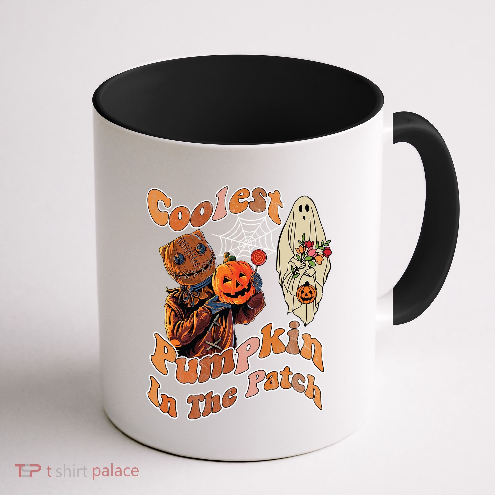 Coolest Pumpkin In The Patch Floral Ghost Funny Gift Coffee Mug