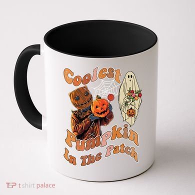 Coolest Pumpkin In The Patch Floral Ghost Funny Gift Coffee Mug