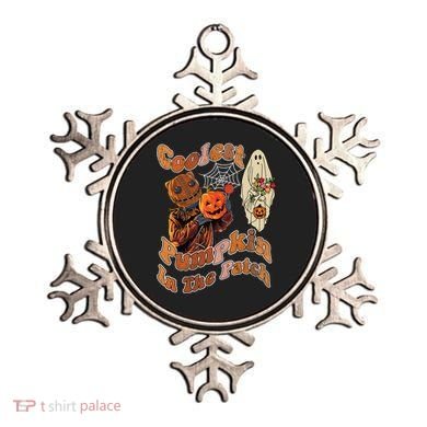Coolest Pumpkin In The Patch Floral Ghost Funny Gift Ornament