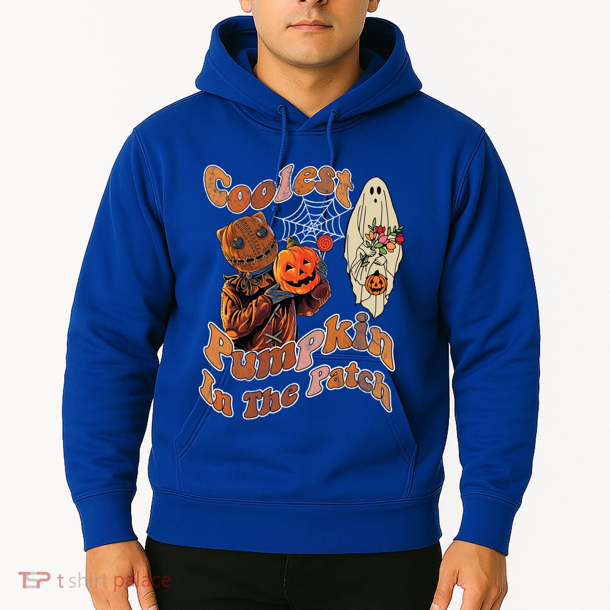 Coolest Pumpkin In The Patch Floral Ghost Funny Gift Hoodie