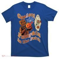 Coolest Pumpkin In The Patch Floral Ghost Funny Gift T-Shirt thumb 0