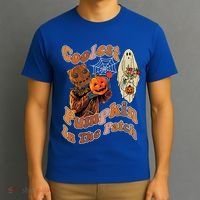 Coolest Pumpkin In The Patch Floral Ghost Funny Gift T-Shirt thumb 3
