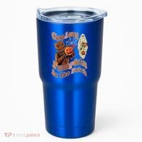 Coolest Pumpkin In The Patch Floral Ghost Funny Gift Tumbler thumb 0