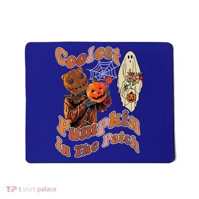 Coolest Pumpkin In The Patch Floral Ghost Funny Gift Mousepad