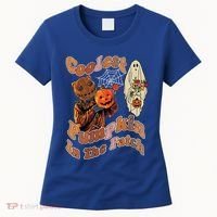 Coolest Pumpkin In The Patch Floral Ghost Funny Gift Women's T-Shirt thumb 0